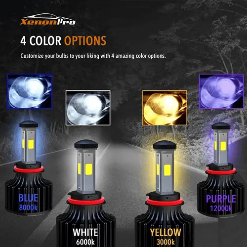 LED Headlights 4 Color Options - XenonPro