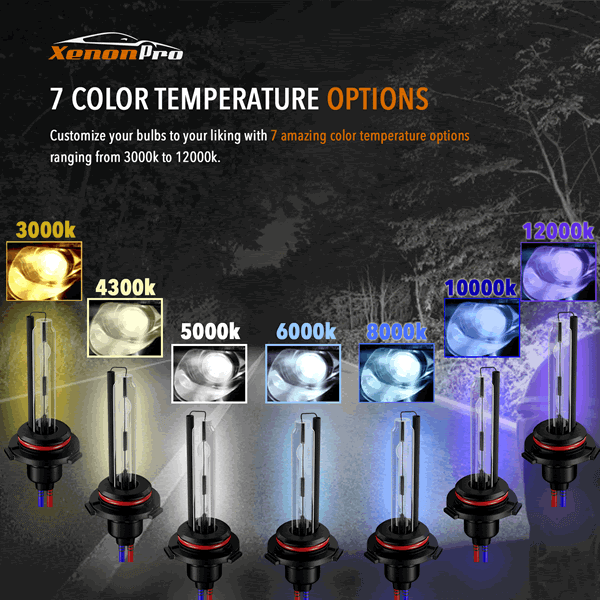 HID Headlights 7 Color Options - XenonPro